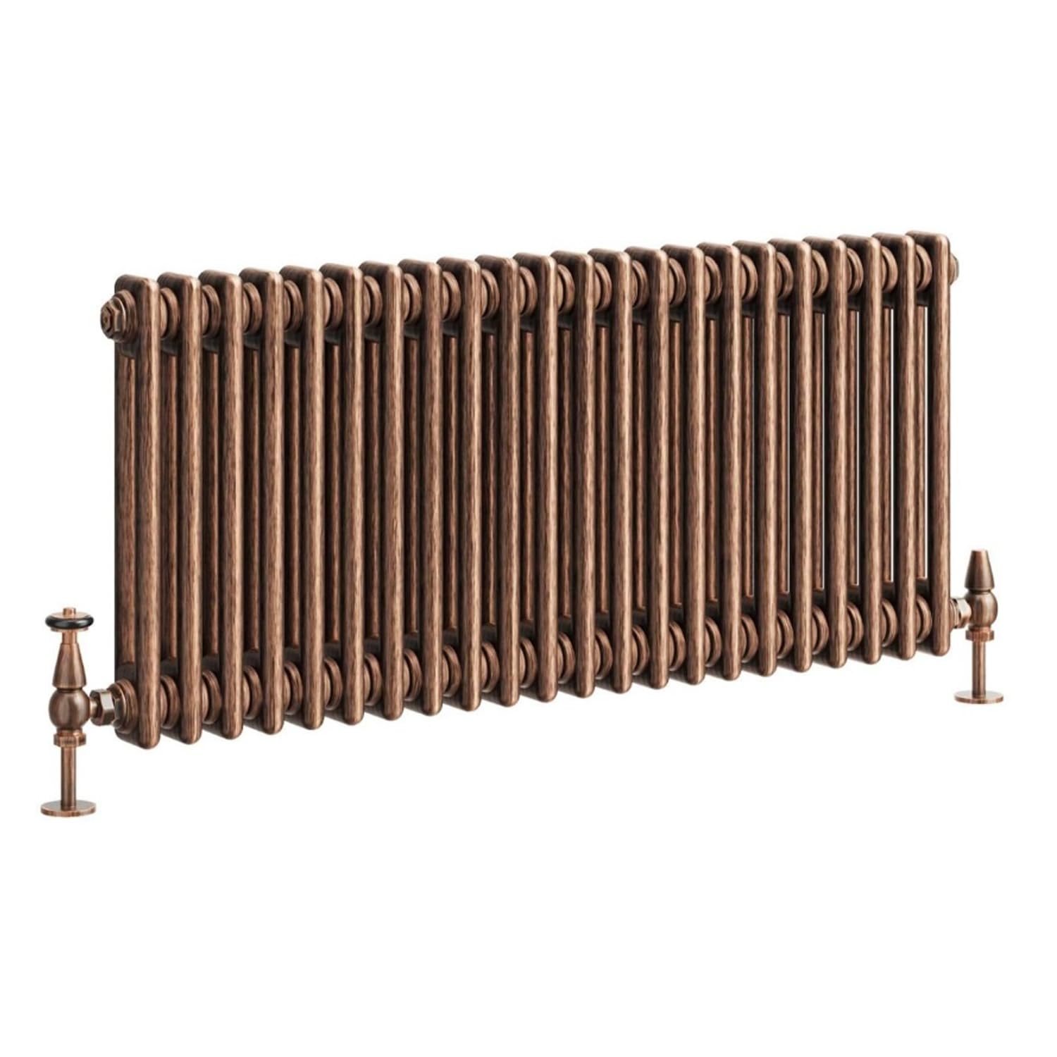 Go Bathrooms Traditional 2 Column Radiator 400x1010mm Copper