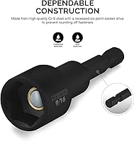 Vista 2 de NEIKO 10250A Juego de destornilladores de tuercas hexagonales magnéticas de impacto, juego de brocas de 12 piezas para taladro, acero Cr-V, vástago