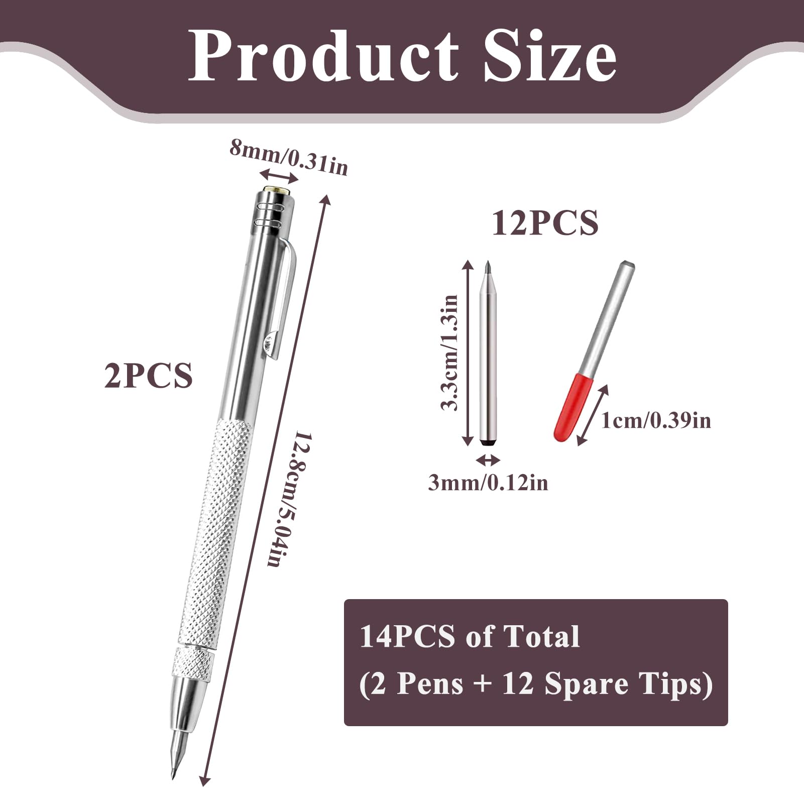 2 Pcs Tungsten Carbide Tip Scriber - Image 2
