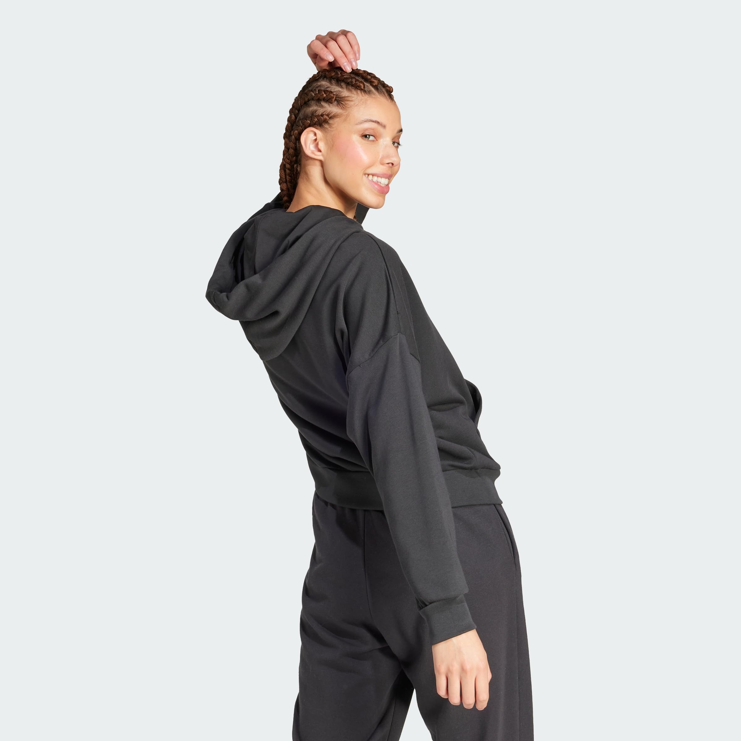 adidas Donna Essentials Big Logo French Terry Loose Hoodie