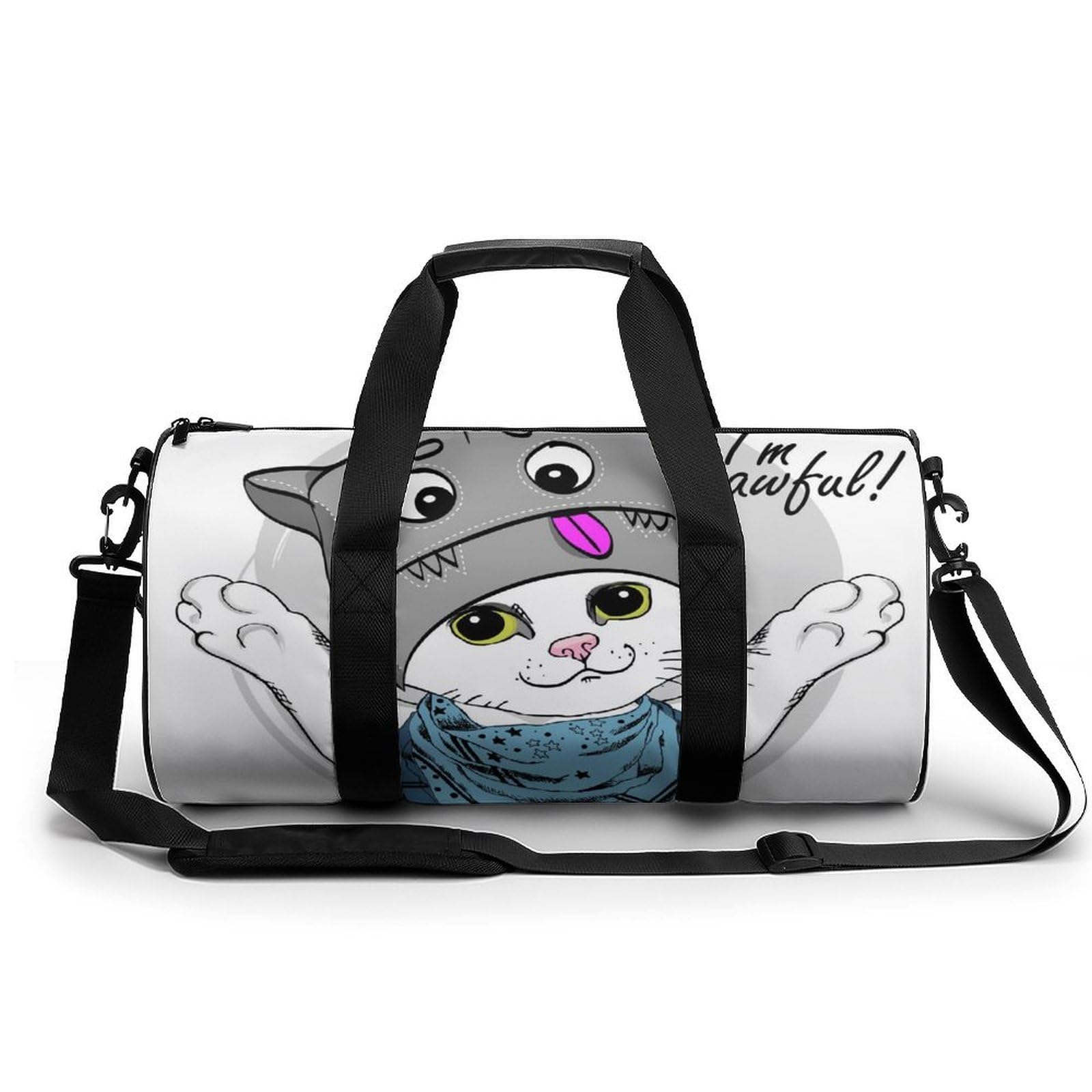 Sac de gym chat blanc et duffel bag de voyage - 8