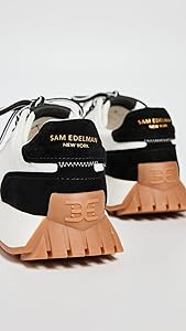 Amazon.com | Sam Edelman Layla Sneaker Black/White 5 Medium