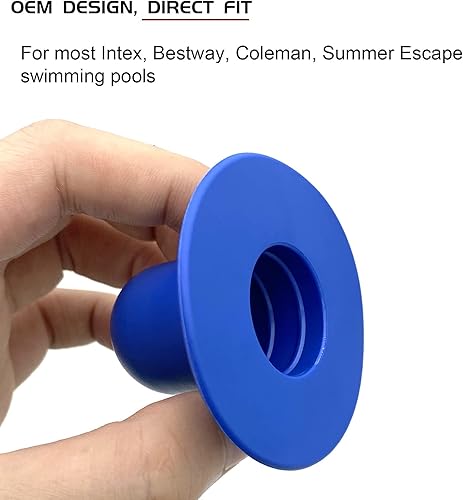 Miniatura 4 de SKARUMMER Tapón de pared de repuesto para Intex Bestway Coleman Summer Escape Ground Piscinas Filtro Bomba Filtro Agujero Tapón (4 unidades, Azul)