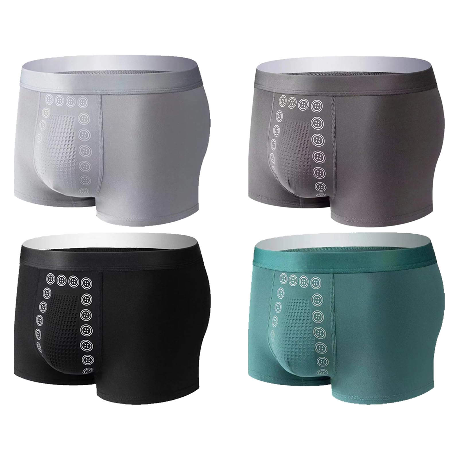 BROIEEN Men's Massage Magnetic Therapy Underwear, Magnetic Underwear, menmen's Energetic Massage Magnetic Therapy Underwear,Energy-Field-Therapy Men's Underwear (4pcs-a,4XL)