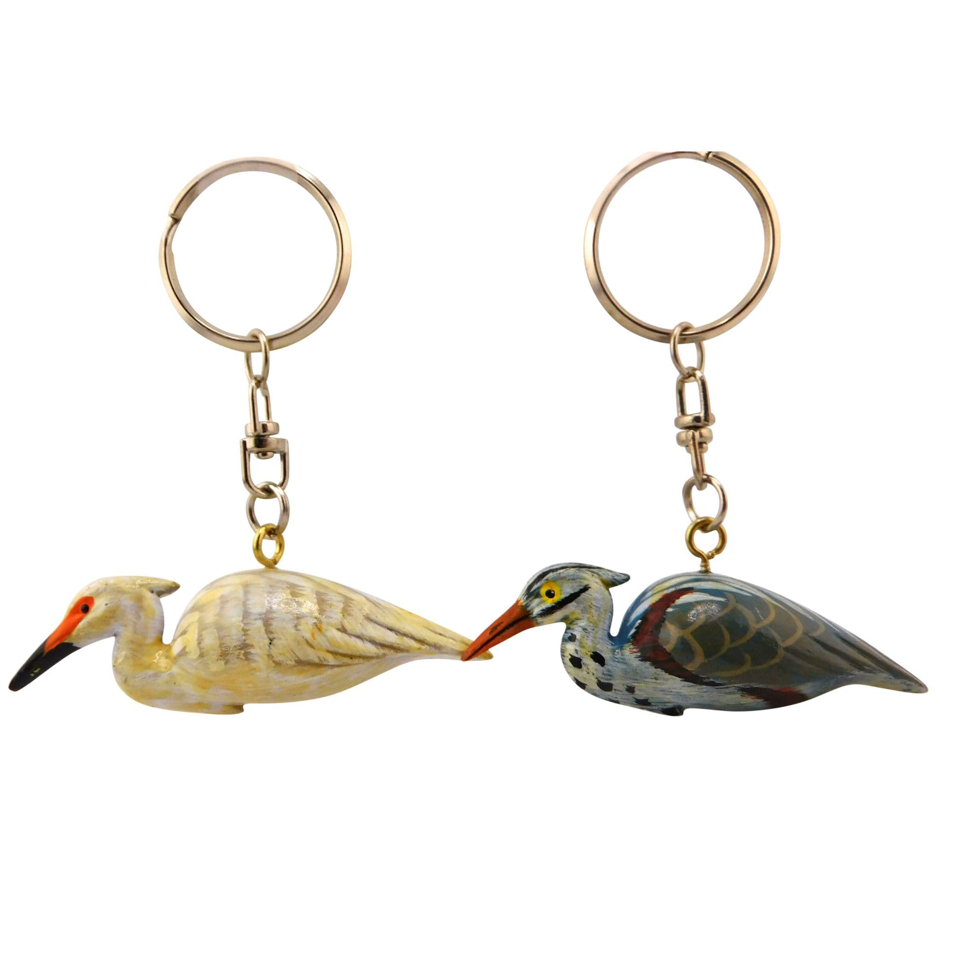 Westmon Works Heron Birds Keychain Acrylic Key Fob Key Ring, Set of 2