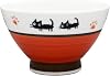 Hasami ware Kurawanka bowl Neko-chan Red 505569