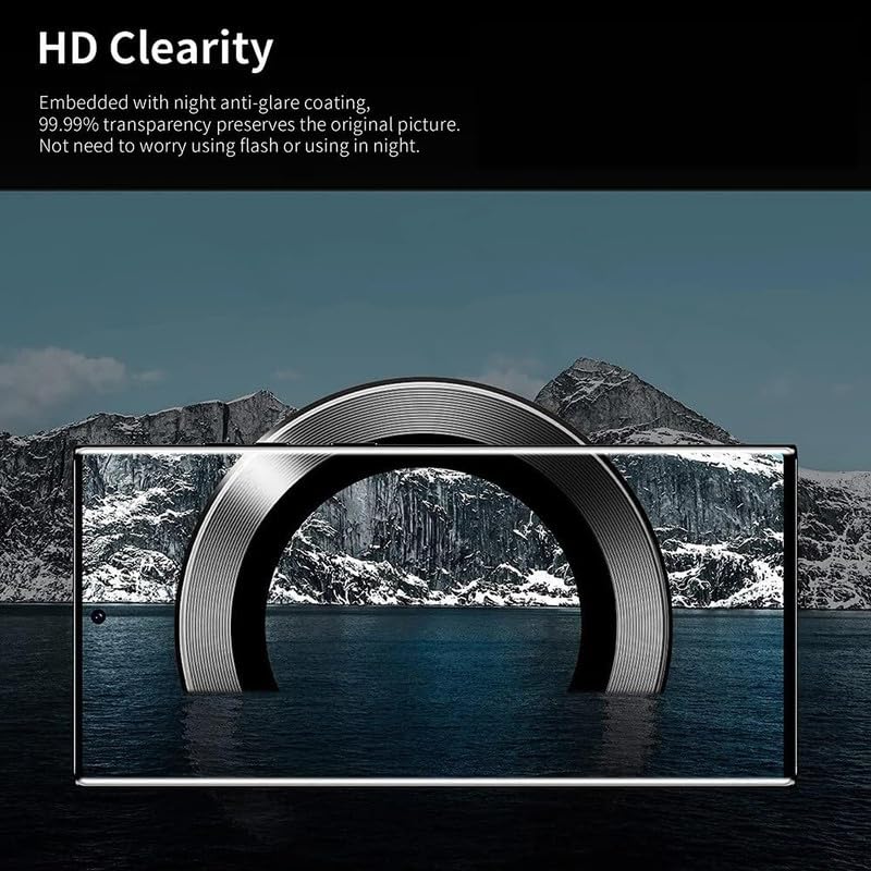Image of Camera Lens Protector for Samsung Galaxy S23 FE 5G Tempered Glass, Alloy Metal Rings, Case Friendly, 3 Pack, (Silver)