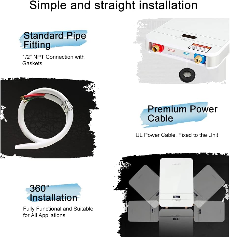 Installation components of ECOTOUCH ECO65 water heater