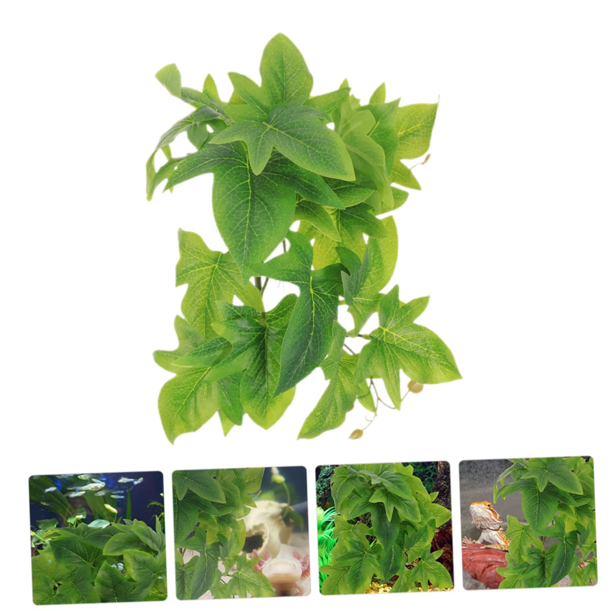 Plantes Suspendues Artificielles pour Terrarium Reptile 22X27X13Cm DéCor LéZards avec Ventouses Facile À Nettoyer Et RéSistant pour Habitat Reptiles