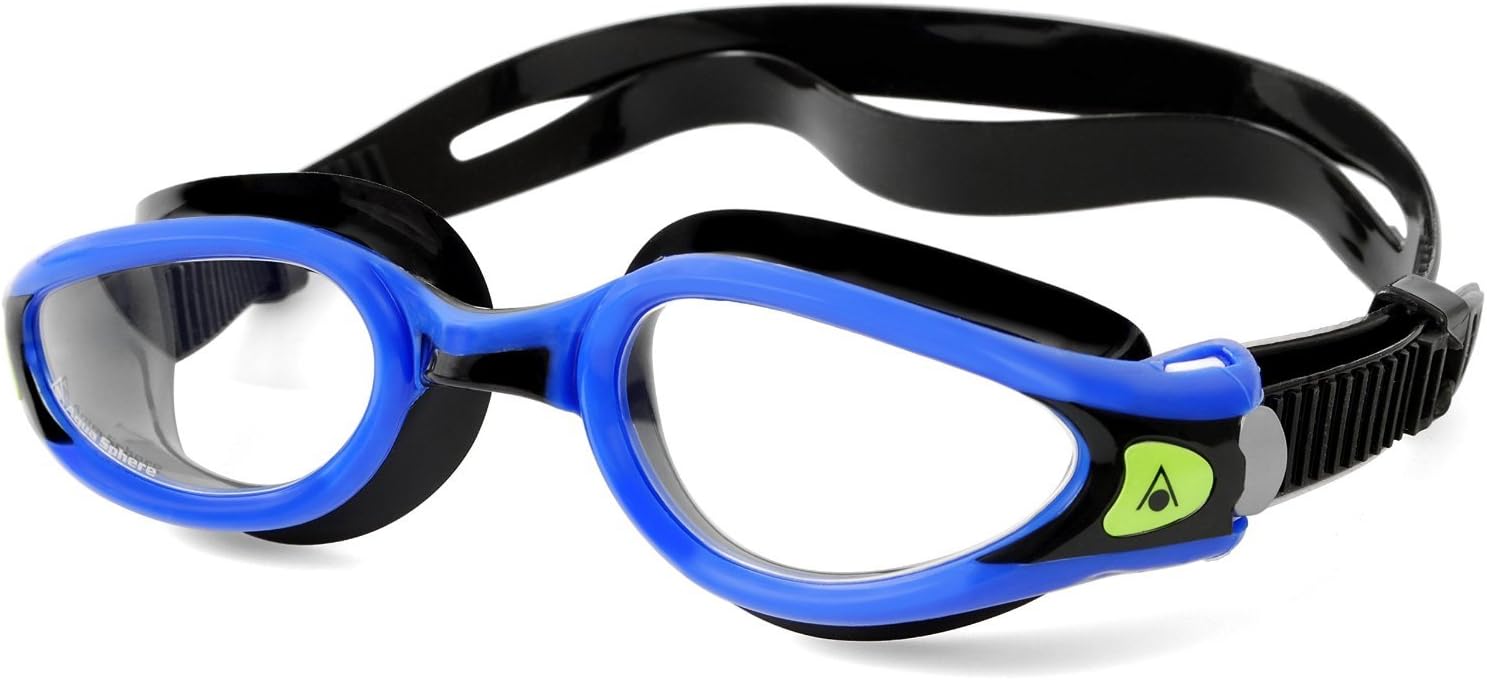 Aquasphere Kaiman EXO Adult Unisex Swimming Goggles, Made in Italy - Patented Frame Technology for Maximum Stability & Comfort, E-Z Adjust Buckle, Fog Free Leak Proof Vision for Active Swimmers