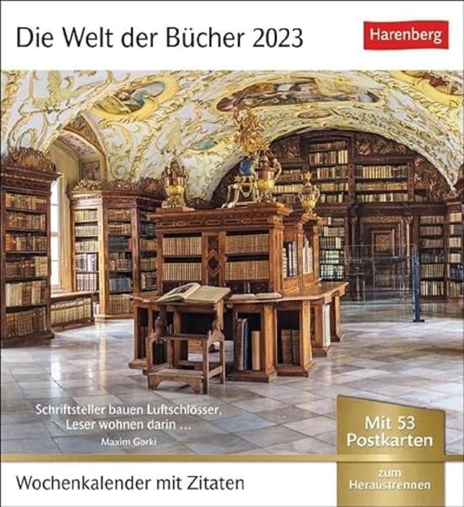 The World of Books Postcard Calendar 2023: Weekly Calendar with 53 Literature Postcards