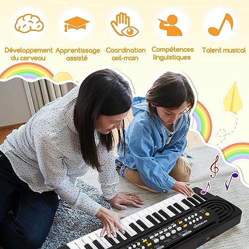 Clavier Piano Enfants avec Microphone, Shayson 37 Touches Musical Multifunction Portable Musique, Jouets d’apprentissage électronique pour Bébé Filles Garçons Noël, Cadeau d’anniversaire - Les Beatles, Paul McCartney, John Lennon, RIngo Starr, George Harrison Clavier Piano Enfants avec Microphone, Shayson 37 Touches Musical Multifunction Portable Musique, Jouets d'apprentissage électronique pour Bébé Filles Garçons Noël, Cadeau d'anniversaire – Image 4