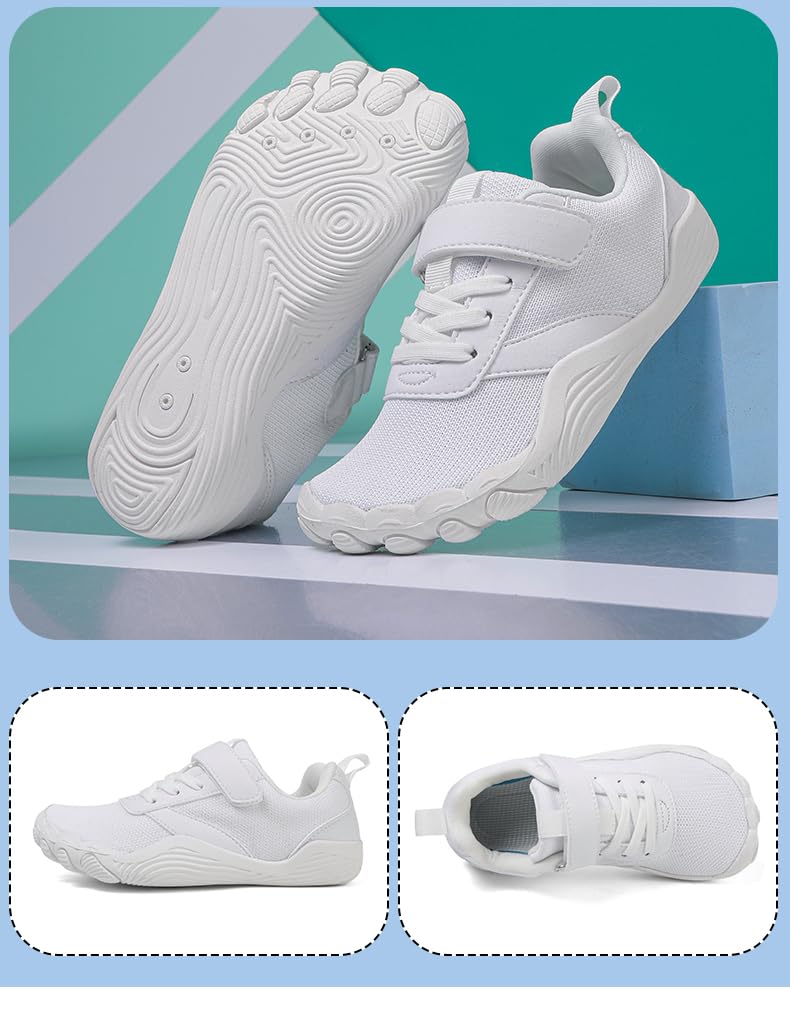 Niños Calzado Descalzos Niño Niña Zapatillas de Senderismo Transpirables,Zapatos de Trekking Barefoot Minimalistas,Antideslizante Sneakers Unisex-niños