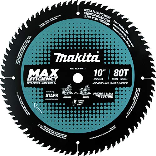 Image of Makita B-66977 10" 80T Carbide-Tipped Max Efficiency Miter Saw Blade