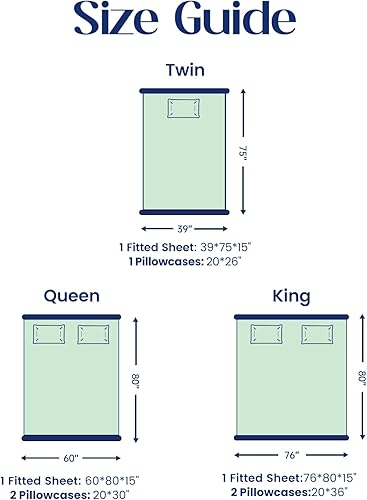 Miniatura 7 de Dream Valley Sábana bajera refrescante de tamaño individual con 1 funda de almohada, Q-Max  0.4 Aerocool 2 piezas sin sábana plana, enfriamiento