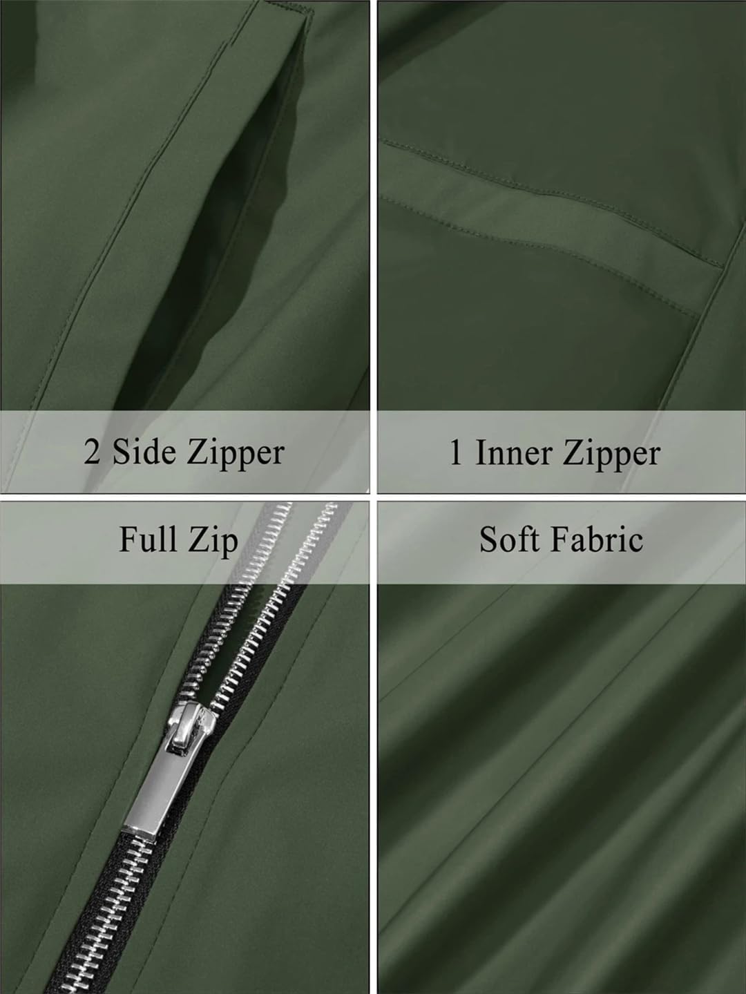 Mnjyihy Mens Stand Collar Lightweight Windbreaker Bomber Jackets Outdoor Pocket Basketball Sportswear Coats