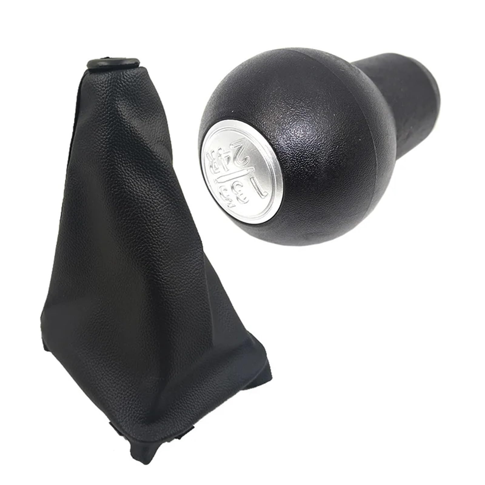 Wylwsha Set Silver Shift Gear Knob Cover For Hyundai For Elantra For Avante Xd 2000 2002 2003 5 Speed Gear Stick Shift Knob Pu Leather Cover Gaiter(Set Silver)