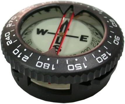Scuba Choice Diving Compass Module - Glow in the Dark, Aluminum, 80M Max Depth, Portable, 25 Tilt, Compact & Durable - Reliable Underwater Navigation, Gear Divers, Marine Navigation Tool