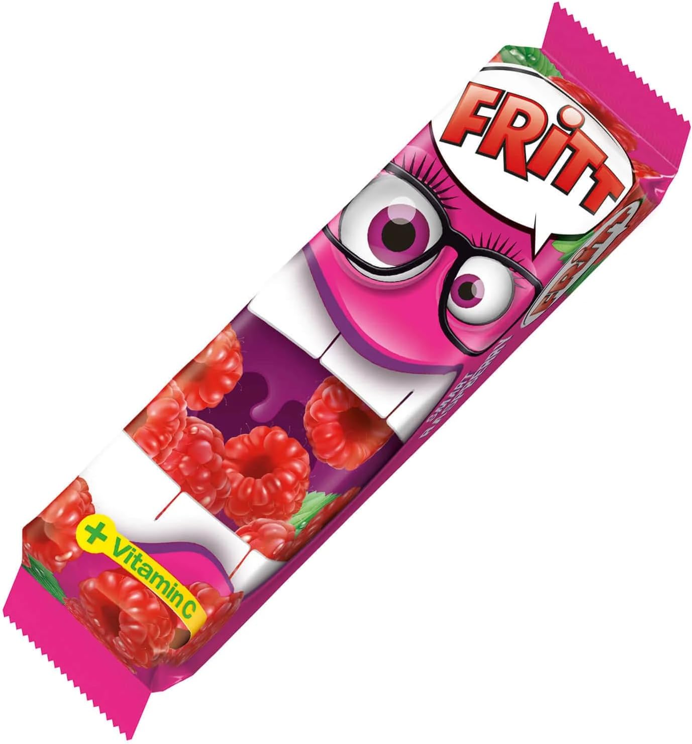 Fritt Smart Raspberry Chewy Candy Stripes With Vitamin C (70g) | German Sweets