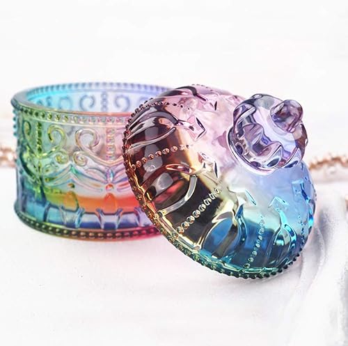 Miniatura 4 de Molde de resina vintage para tarro con tapa, molde de caja de almacenamiento de silicona para fundición de epoxi, kits de manualidades de resina