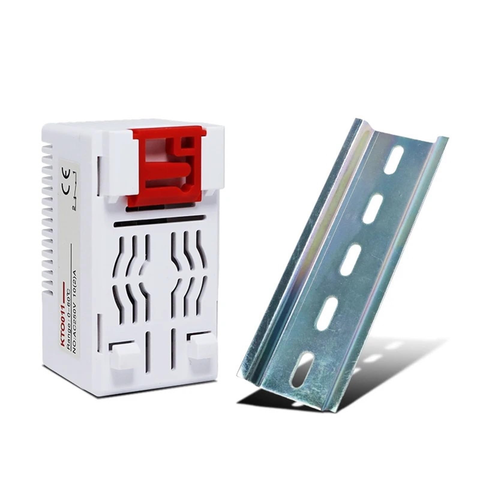 3 pezzi KTO011 KTS011 NC/NO Regolatore di temperatura for armadietto 0-60℃ Termoregolatore meccanico su guida DIN Termostato bimetallico compatto(KTS011)