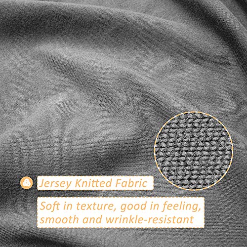 Mrs Awesome Stretch Jersey Box Spring Cover Wrap Around, Bed Skirt Alternative, Ultra Soft & Wrinkle Resistant, Full/Full Xl, Light Gray #TOP1