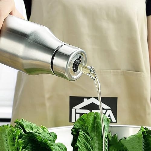Miniatura 6 de Foraineam 2 botellas dispensadoras de aceite de oliva, botellas de aceite de cocina a prueba de fugas de acero inoxidable de 30 oz (30.4 fl oz)