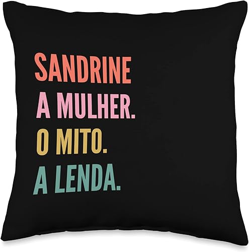 Designs De Nomes Engraçados Para Mulher Funny Portuguese First Name Design-Sandrine Throw Pillow 16x16 Multicolor Designs De Nomes Engraçados Para Mulher Funny Portuguese First Name Design-Sandrine Throw Pillow 16x16 Multicolor