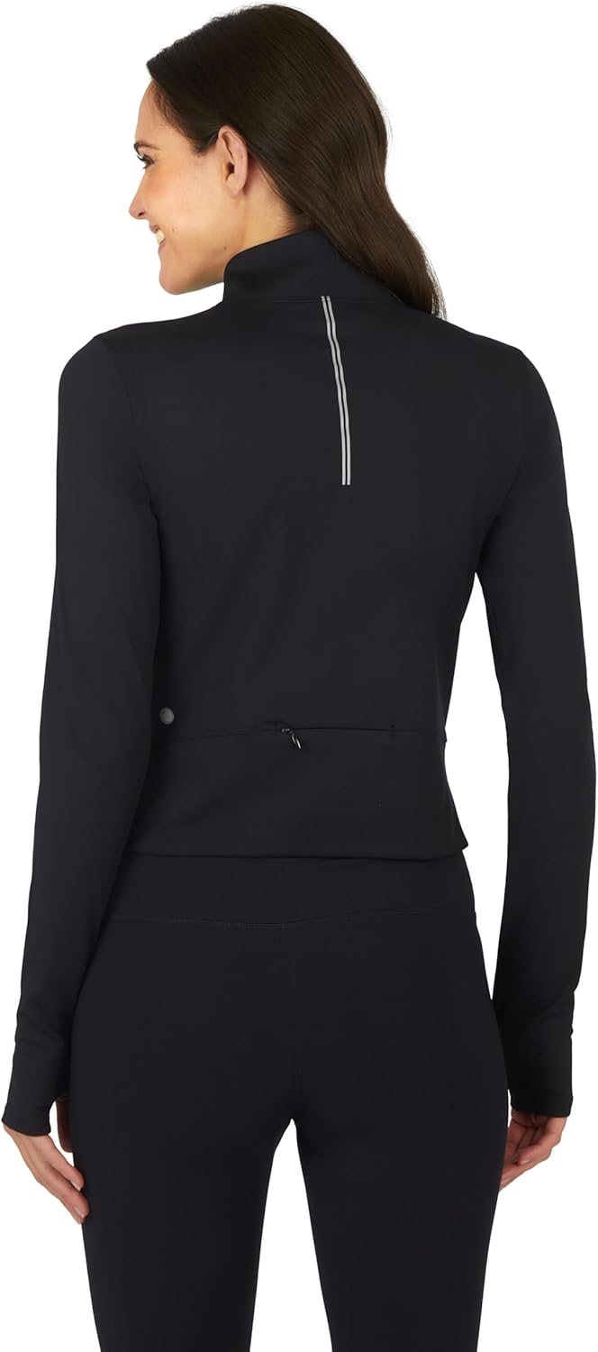 Yogalicious Womens Lux Crosstrain Everyday Half Zip Jacket with Thumbholes - Image 4