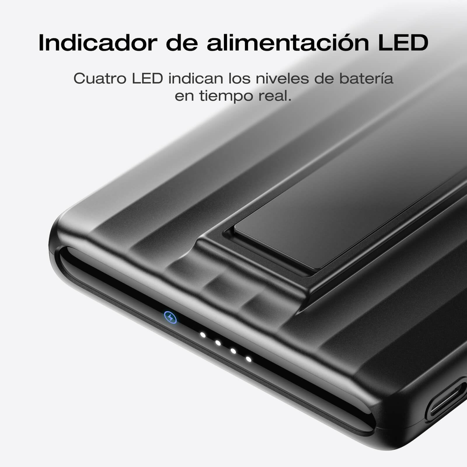 Banco de energía magnético EcoFlow Rapid 10000 mAh, Carga magnética de 7,5 W, inalámbrico, Carga de 30W con USB-C, Recarga de 30W, para iPhone 16/15/14/13/12, con Estuche de Carga inalámbrica-Negro