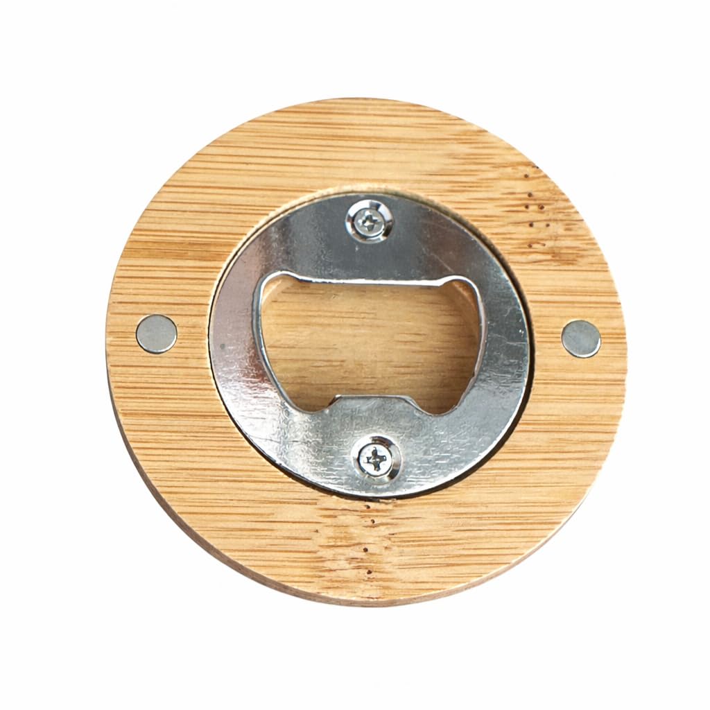 WHITE COMET Apribottiglie in Legno Personalizzato - Apribottiglie Magnetico da Frigo con Incisione Nomi e Data - Idea Regalo Matrimonio, Bomboniera, Anniversario (Kit 10 Pezzi)
