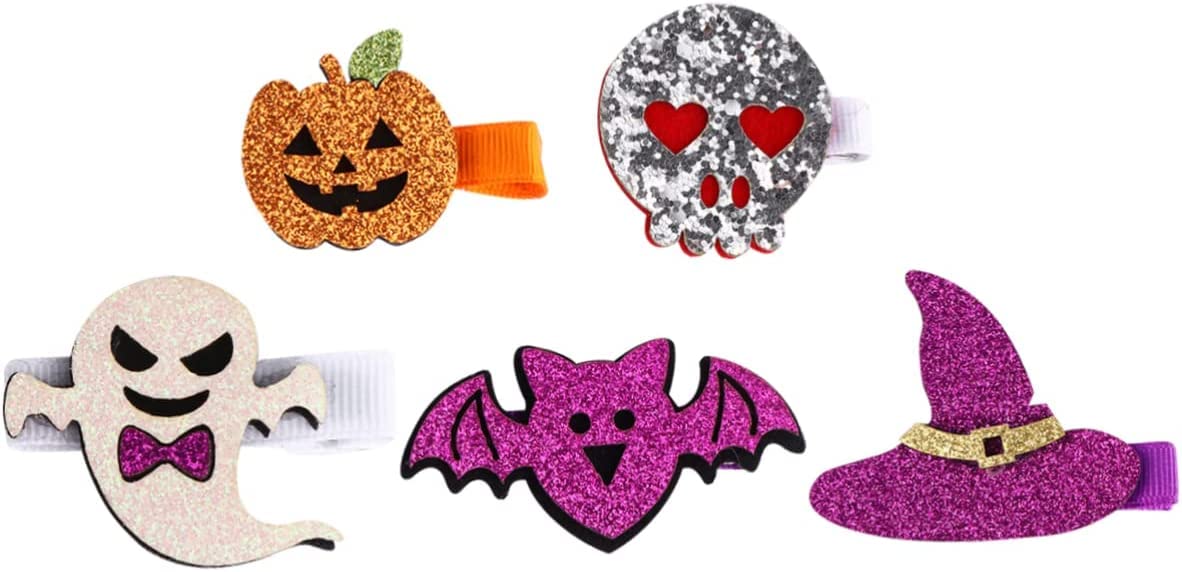 Haarnadeln, Haarspangen for Frauen, 2 Stück Haarnadel Edelstahl Kopfschmuck Zuhause Party Verwendung Frauen Farbe Kürbis Requisiten Dressup Hexe Mädchen Alligator Verschiedene Clips Hut Halloween süße