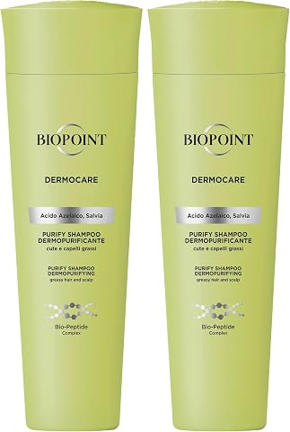 Biopoint Dermocare Purify - Shampoo Dermopurificante per Capelli Grassi, Azione Detergente Delicata e Normalizzante...