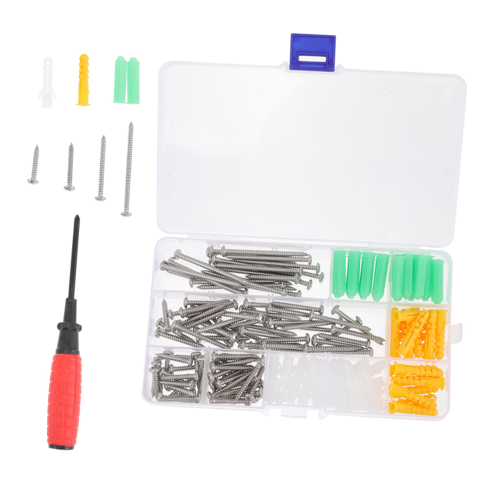 KICHOUSE Drywall Mounting Kit Wall Anchors Screws Assorted Screws for Drywall Easy Install