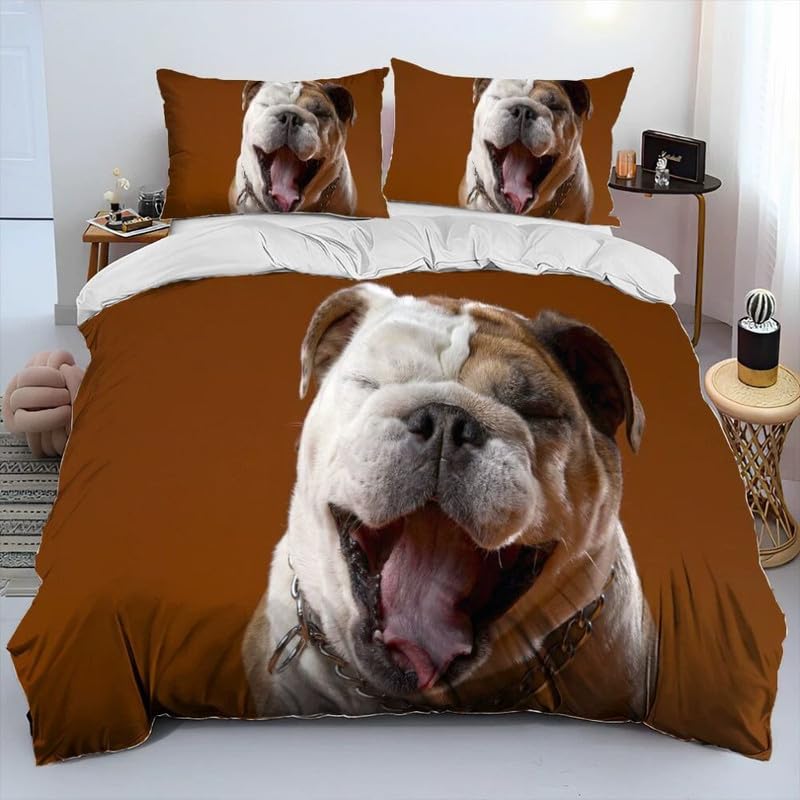 Funda nórdica cama 90 de microfibra suave con estampado de perro