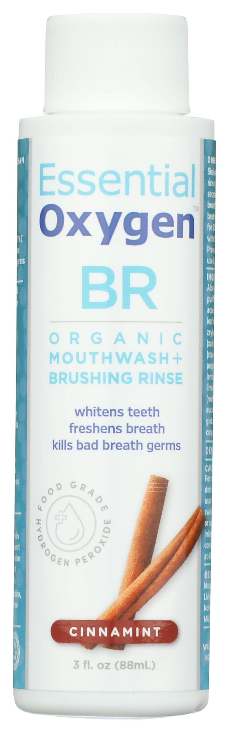 Organic Mouthwash (Brushing Rinse) Cinnamon, 3 oz Liquid