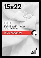 Vista 159 de Americanflat - Marco para cuadro de 16x20 con plexiglás pulido - Marcos anchos para cuadros fabricados en madera de ingeniería para exhibición