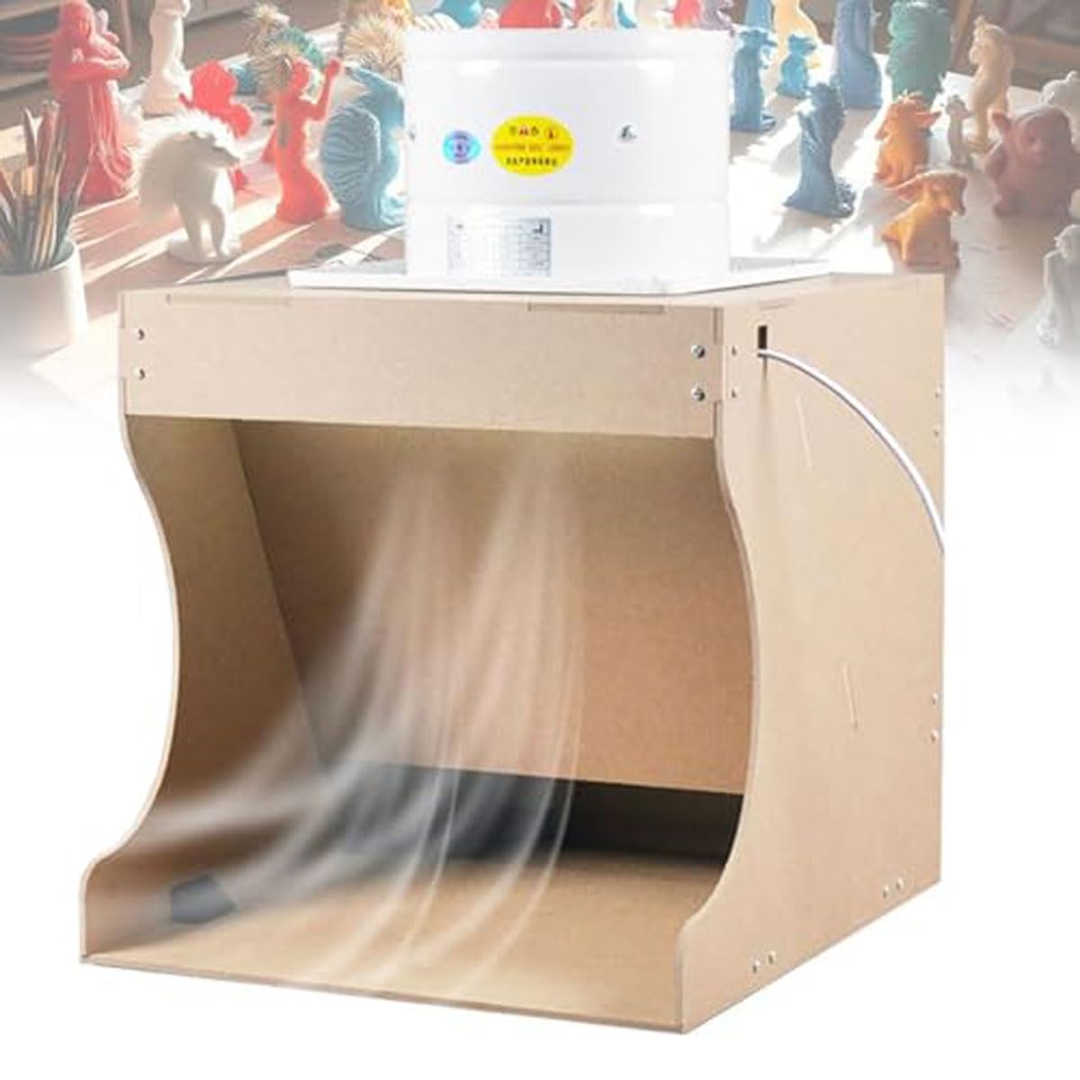 Cabine de pulvérisation pour modélisme avec aspiration 80W et LED