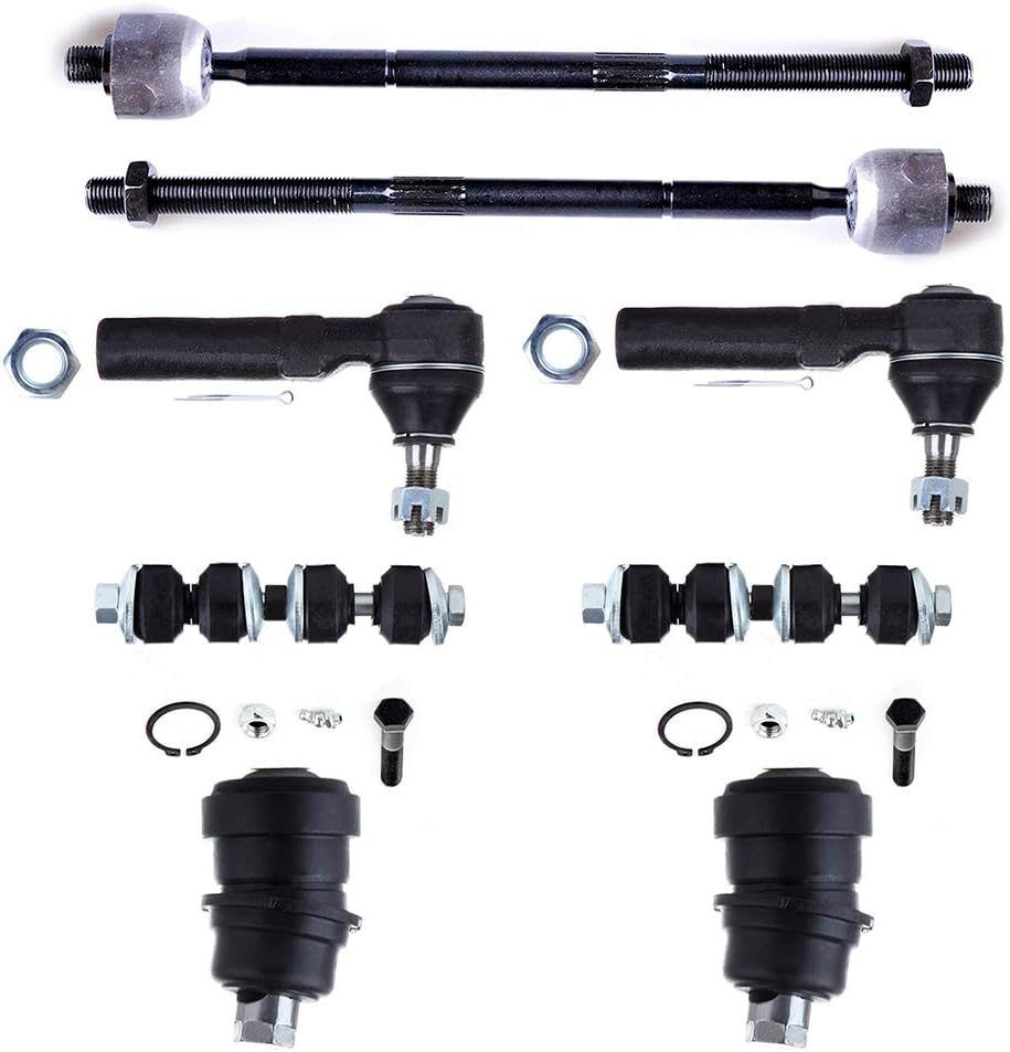 LSAILON 8pcs Inner Tie Rod Ends Lower Ball Joints Outer Tie Rod Ends Front Sway Bar End Links Kit Fit for 2001-2010 for Chrysler PT Cruiser 2001-2005 for Dodge Neon 2000-2001 for Plymouth Neon