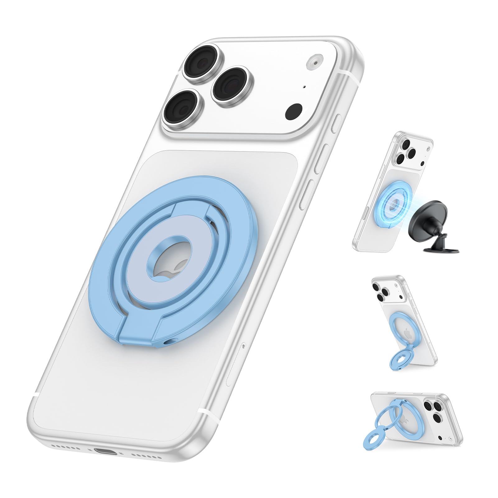 Amazon | Magsafe対応 薄型シリコンスマホグリップスタンド ホールド