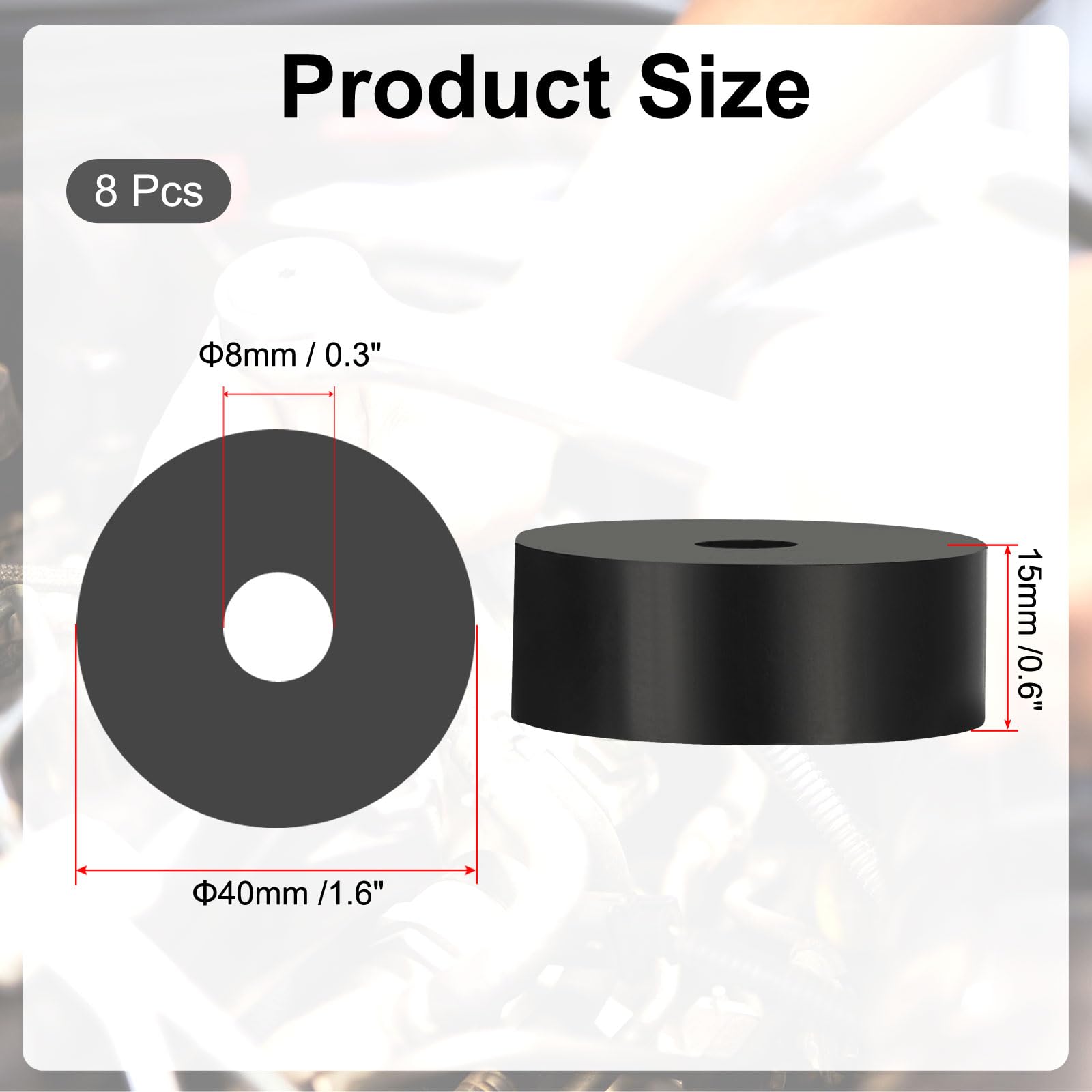 PATIKIL Multi Purpose Rubber Spacer - Image 2