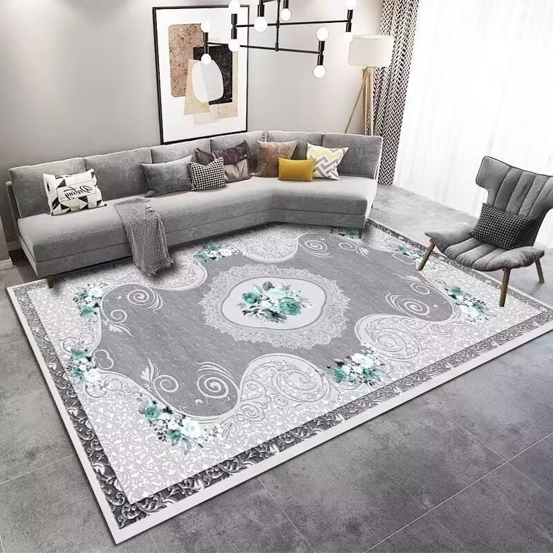 Tapis géométrique moderne doux lavable poils ras salon chambre 180x280
