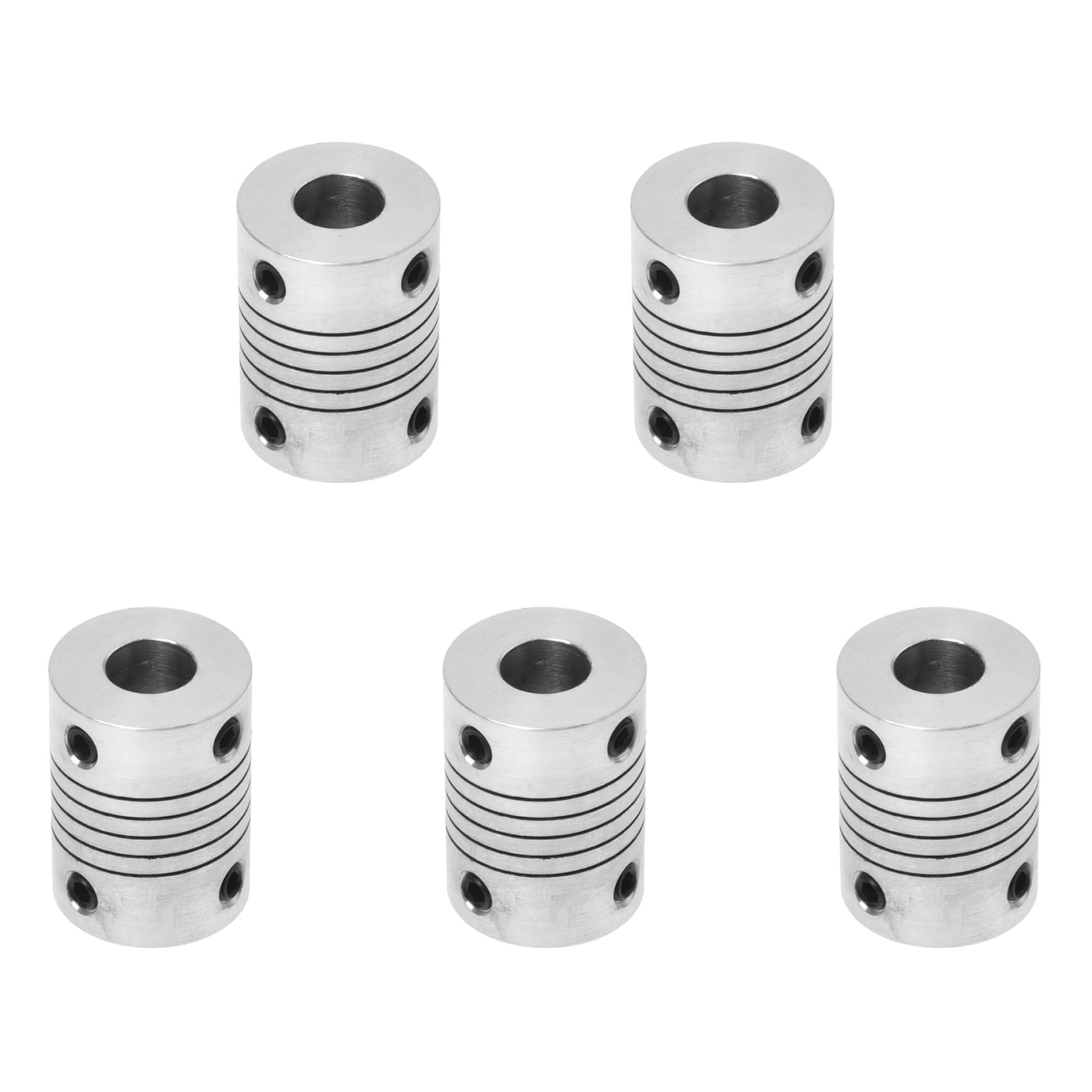 Bloepum 5X Motor Shaft 8mm to 8mm Joint Helical Beam Coupler Coupling D18L25
