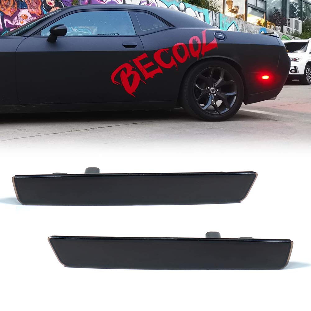 Adiil Smoked Lens Led Side Marker Light for 2015-2020 Dodge Challenger AD-RB-070BR