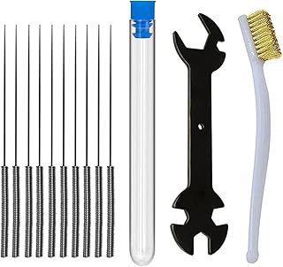3D Printer Cleaning Brass Brush Multiple Wrench Needle Tool Kit Compatible with CR10 Ender 3 V2 Anycubic Kobra Mega Kingroon KP3S Makerbot (Color : Type A, Size : 0.15mm)
