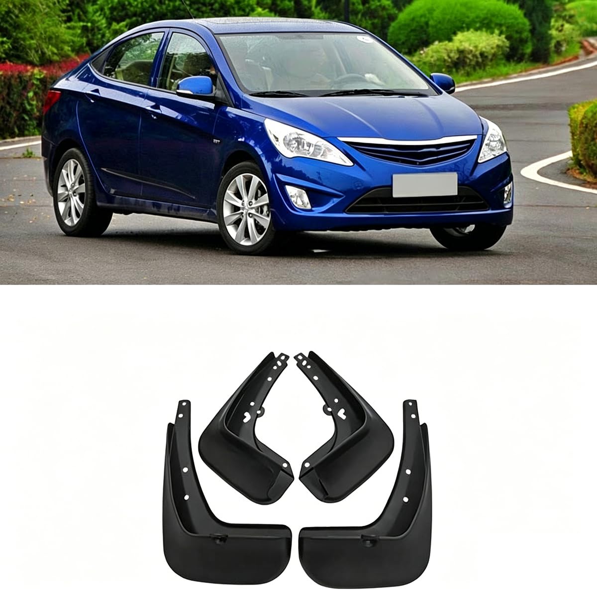 ZcsfcpA Car mud flaps,Compatible with Hyundai Verna 2010-2013,Car exterior accessories