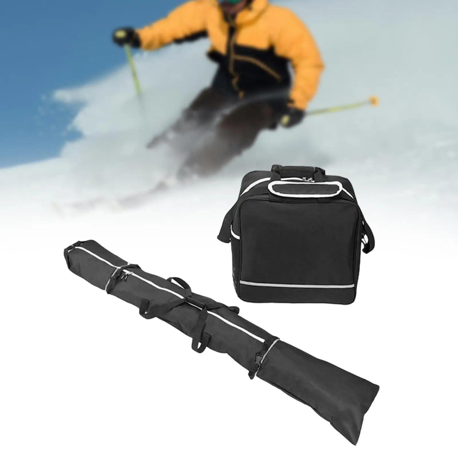 Torby na buty narciarskie Torba na snowboard i buty, solidna, wymienna część, łatwa w użyciu, tkanina Oxford, poliester, kolor czarny torba bagażowa