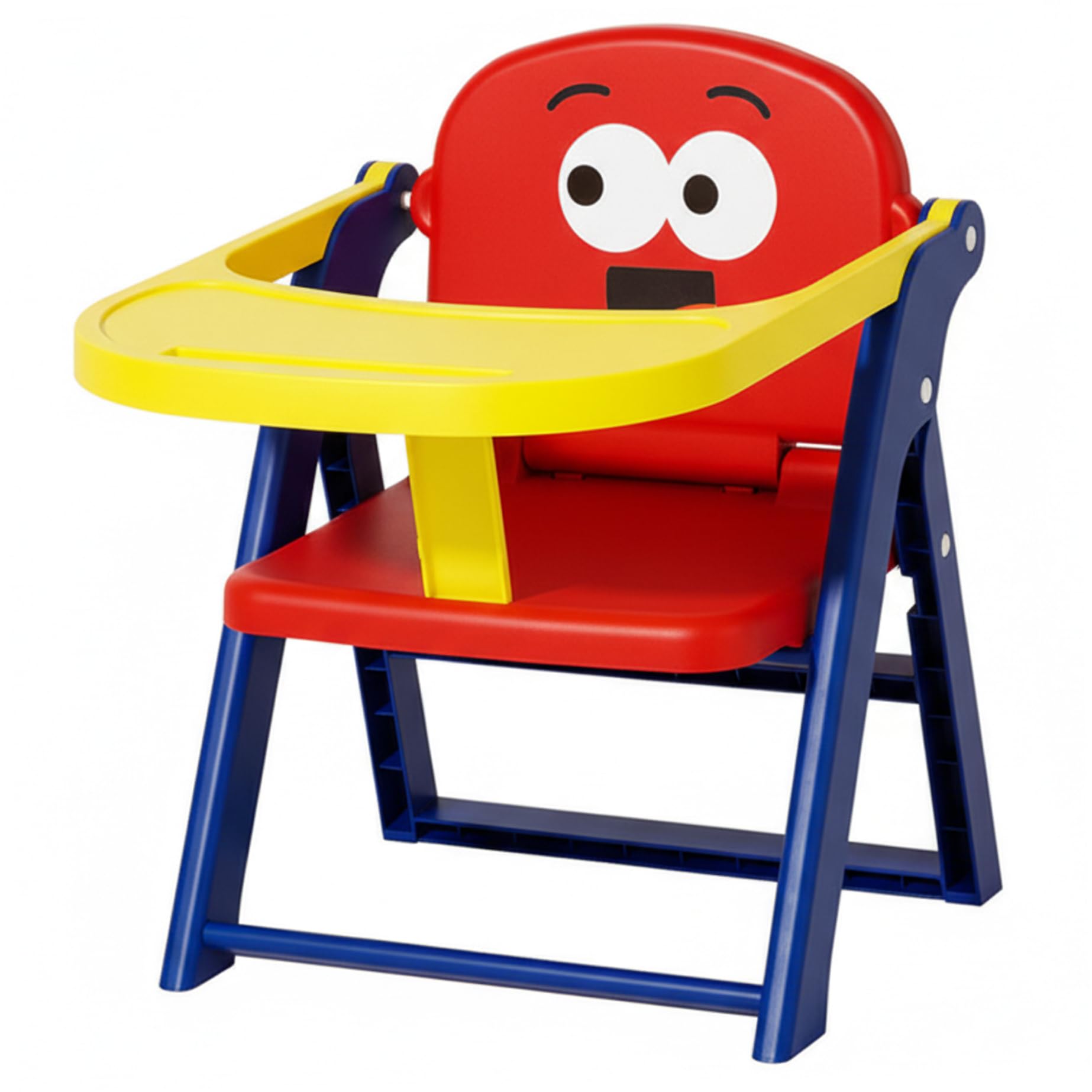 Trona portátil para viajes y hogar: silla de alimentación para bebés con bandeja extraíble, plegado en un segundo, liviana y compacta para acampar, playa, cenar (rojo).