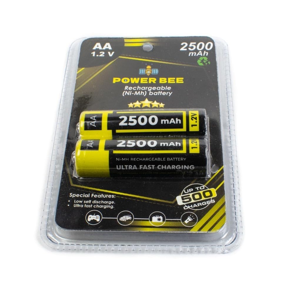 Designed for Power BEE 2500mAh AA 1.2V Rechargeable Ni-MH Battery, (Pack of 2)-image-40