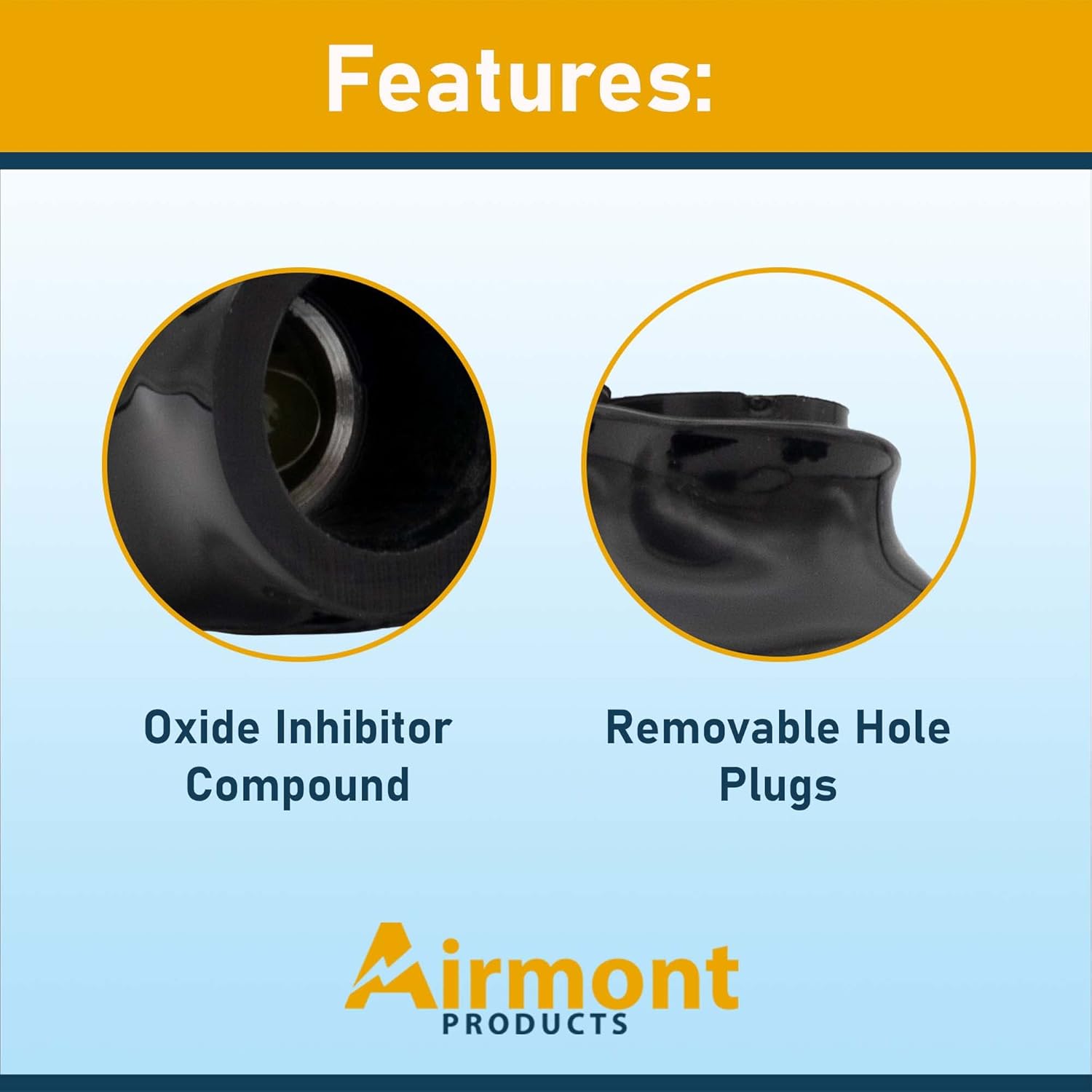 AP-10302 Black Insulated Splice Connector, Wire Range 2-14, Single Sided Entry Electrical Power Conductor, Pre-Filled with Oxide Inhibiting Compound, Rubber Vinyl Coating, Easy Re-entry Two Set Screws